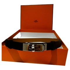 Cintura Hermes Kelly in Nero Epsom