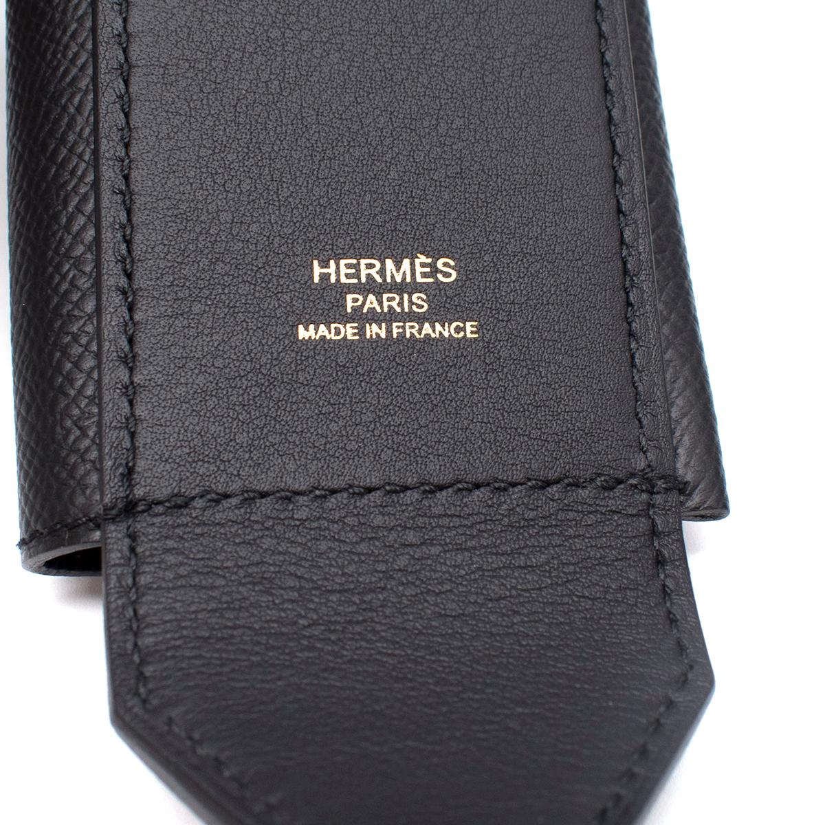 Hermes Kelly Black Leather Pocket Strap - Colour Sold Out/Rare - Us size 6 For Sale 1