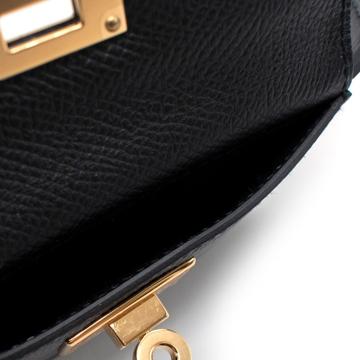 Hermes Kelly Black Leather Pocket Strap - Colour Sold Out/Rare - Us size 6 For Sale 4