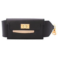 Hermes Kelly Black Leather Pocket Strap - Colour Sold Out/Rare - Us size 6