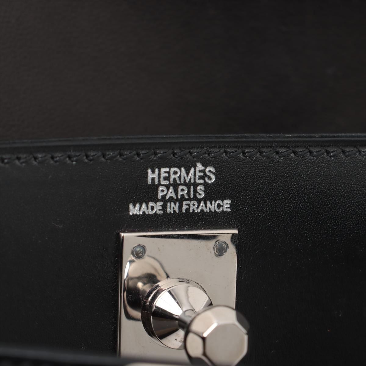 Hermès Kelly Box Calf Clutch Bag Black For Sale 3