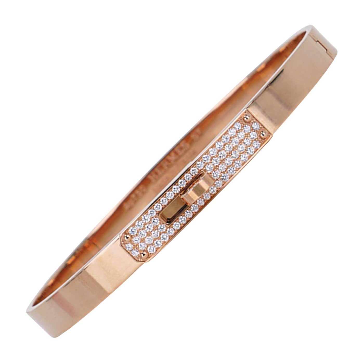 Hermes Kelly-Armband Kleines Modell Diamant in 18k Rose Gold ST