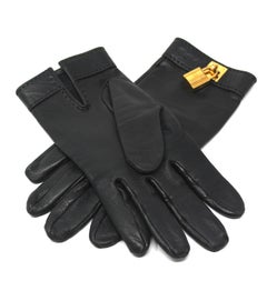 Hermès Kelly Cadena Driving Lambskin Gloves, Size 7