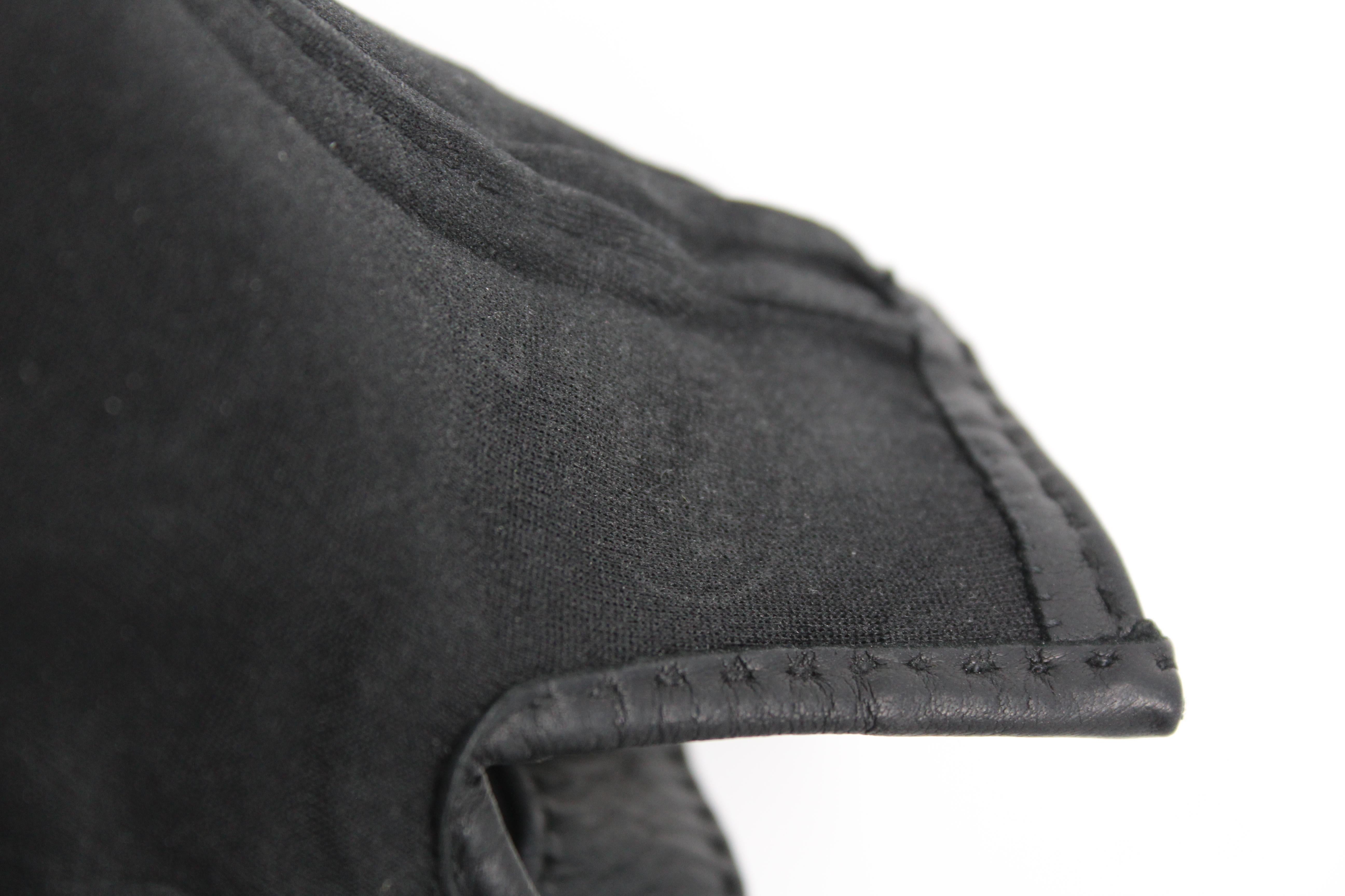 Black Hermès Kelly Cadena Driving Lambskin Gloves, Size 7 For Sale