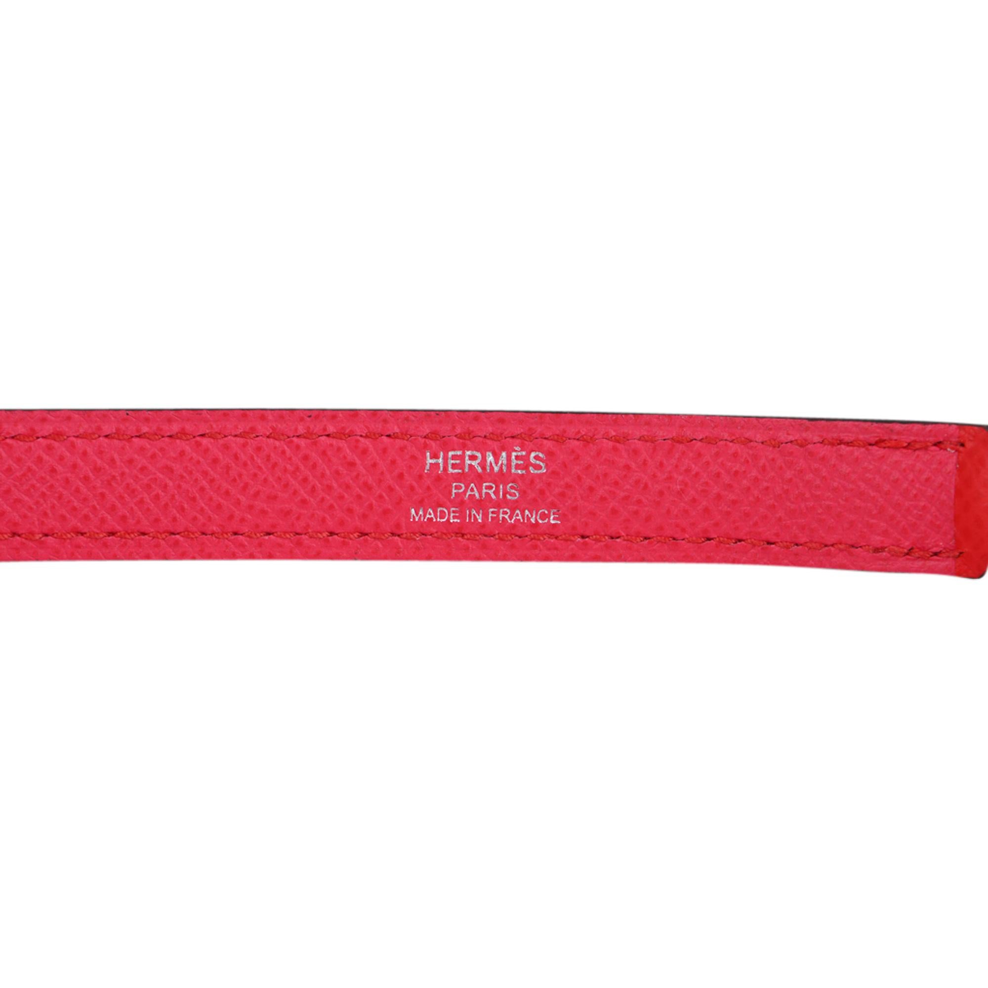 Hermes Kelly Casaque Sellier 28 Bag Rouge de Coeur/Rose Extreme Limited Edition 8