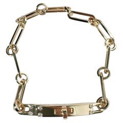 Hermès Kelly Chain Six‑Diamond Bracelet