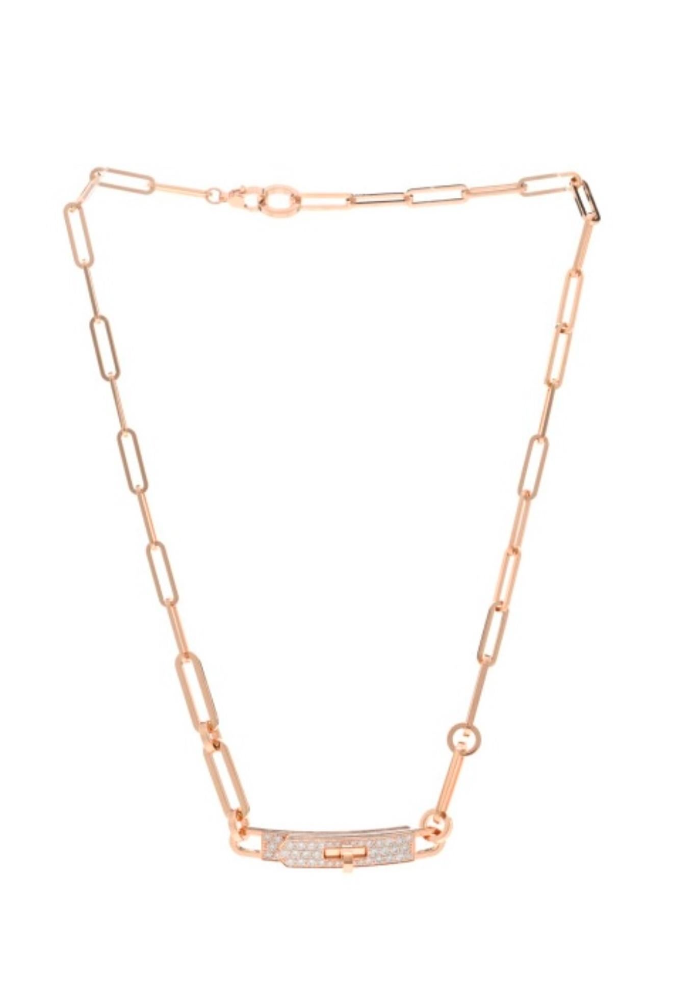 Women's or Men's Hermes Kelly Chaine Choker diamond necklace For Sale