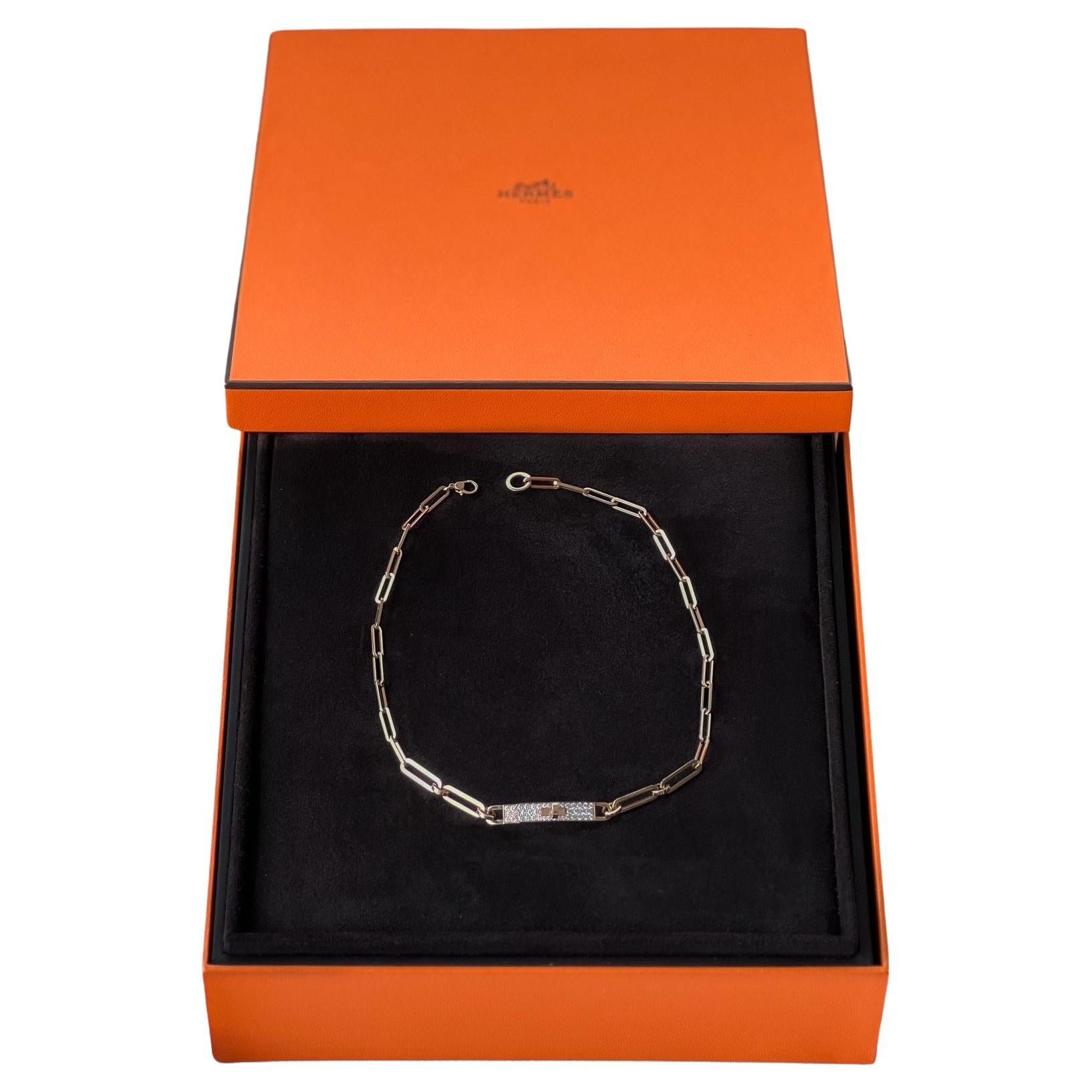 Hermes Kelly Chaine Choker diamond necklace For Sale