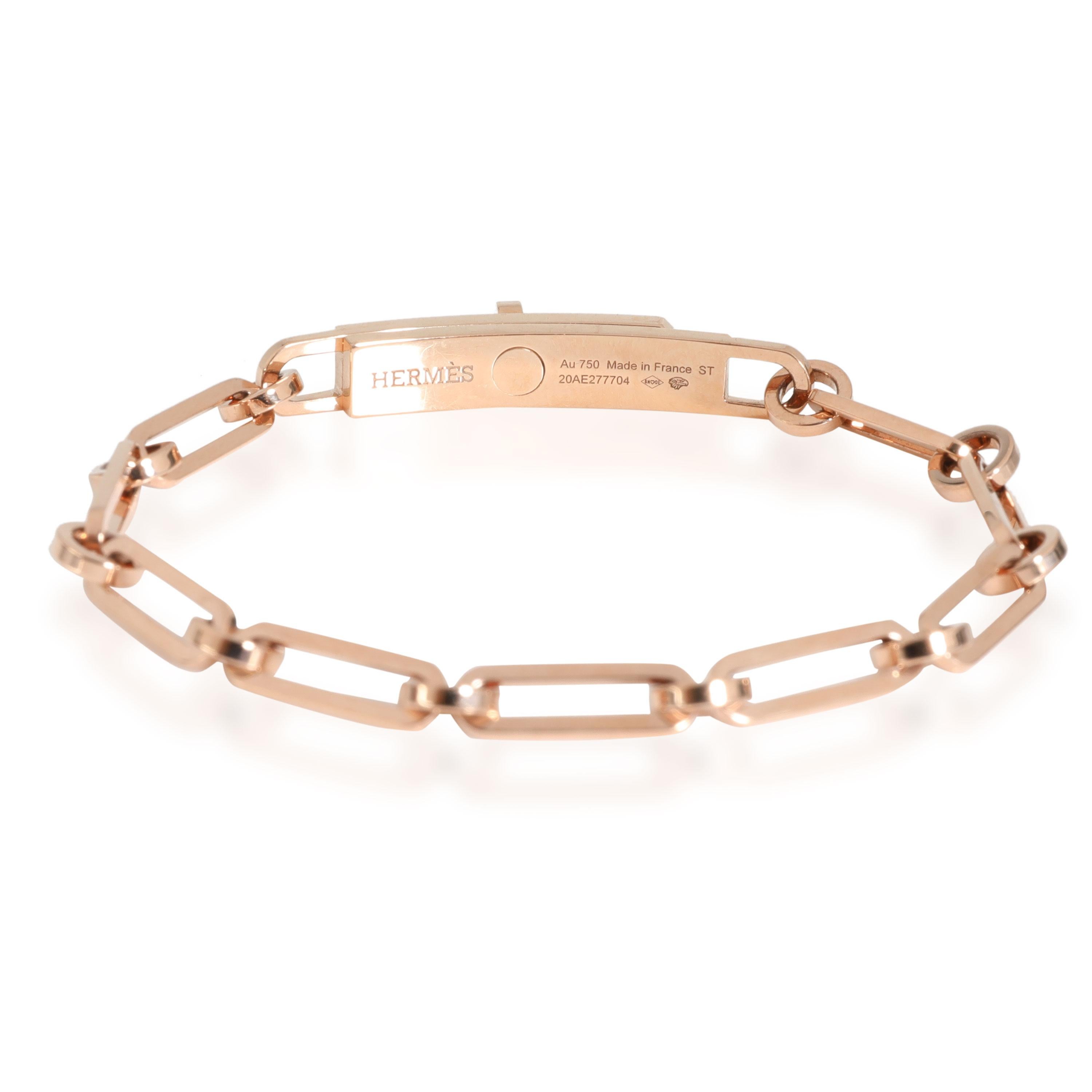 Hermès Kelly Chaine Diamant-Armband aus 18K Rose Gold 0,62 CTW 1
