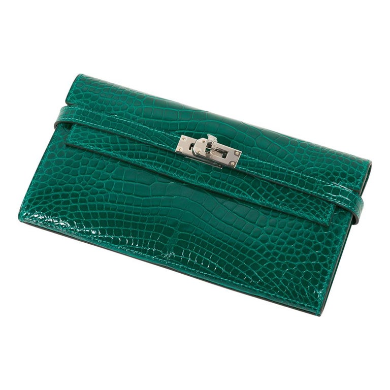 Shop HERMES Kelly Crocodile Leather Handmade Small Wallet Accessories by  PRINCESS＆
