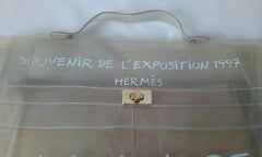Hermès Kelly Clear Translucent Souvenir 1997 229048 White Vinyl Satchel