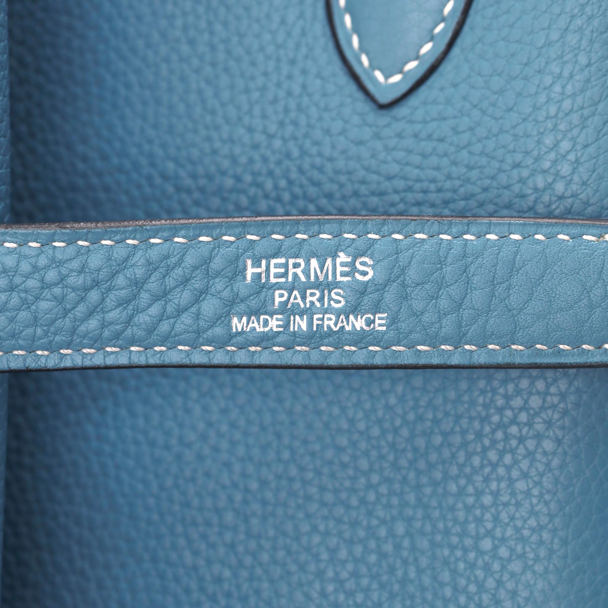 Sac Hermes Kelly Clemence en cuir Retourne 40cm en vente 6