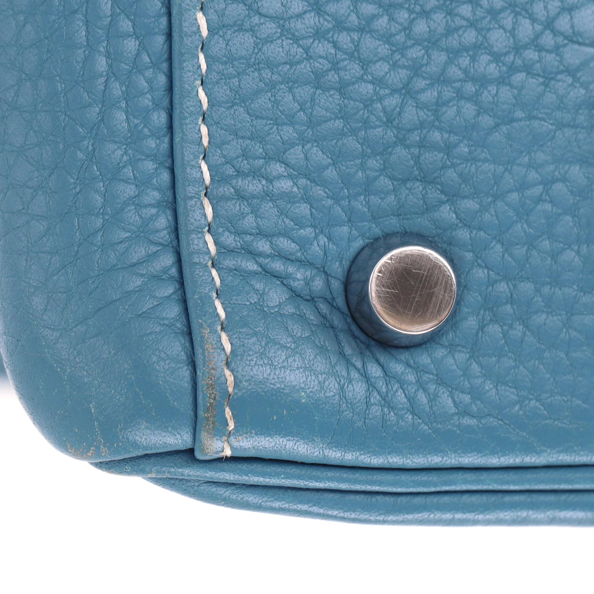 Sac Hermes Kelly Clemence en cuir Retourne 40cm en vente 10