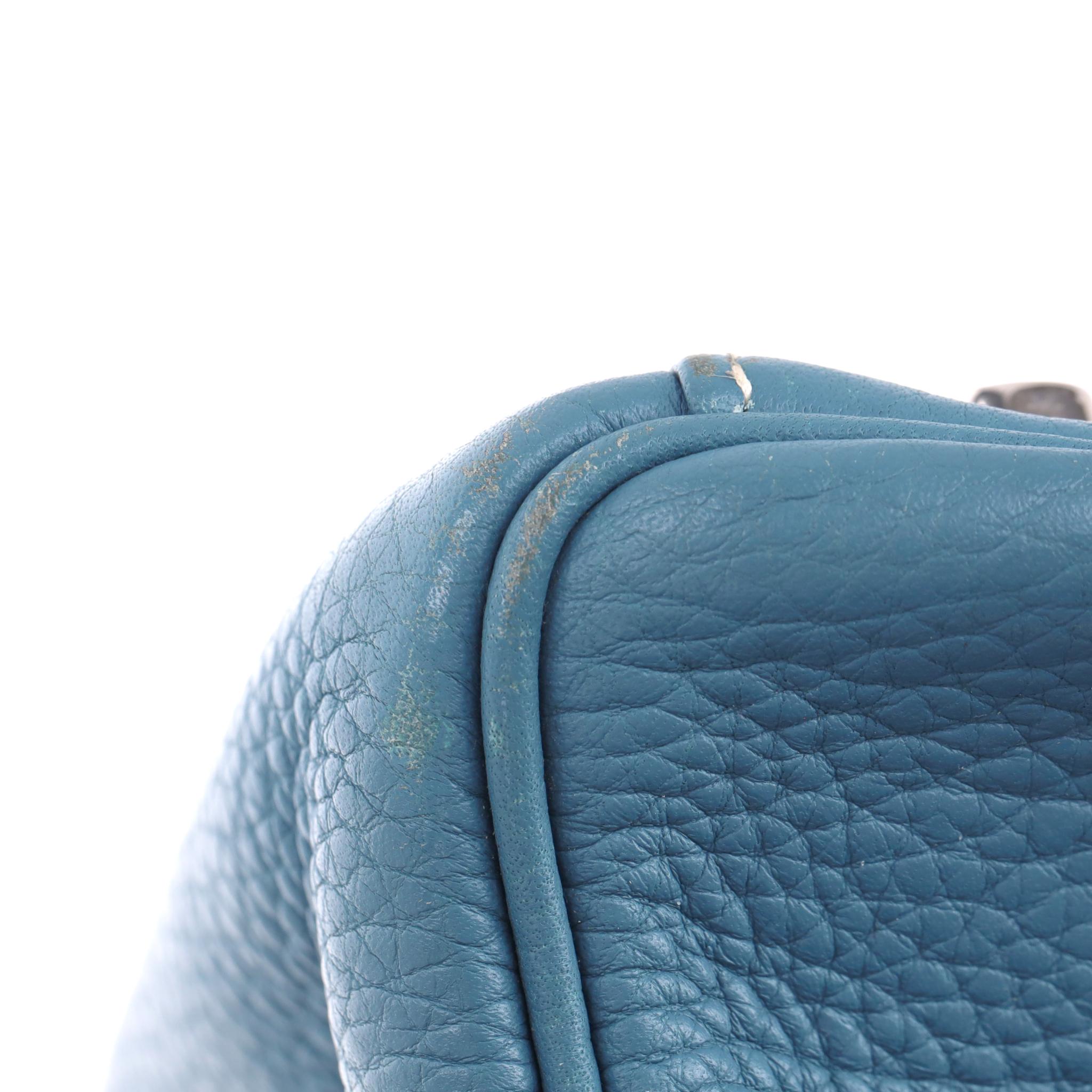 Sac Hermes Kelly Clemence en cuir Retourne 40cm en vente 11