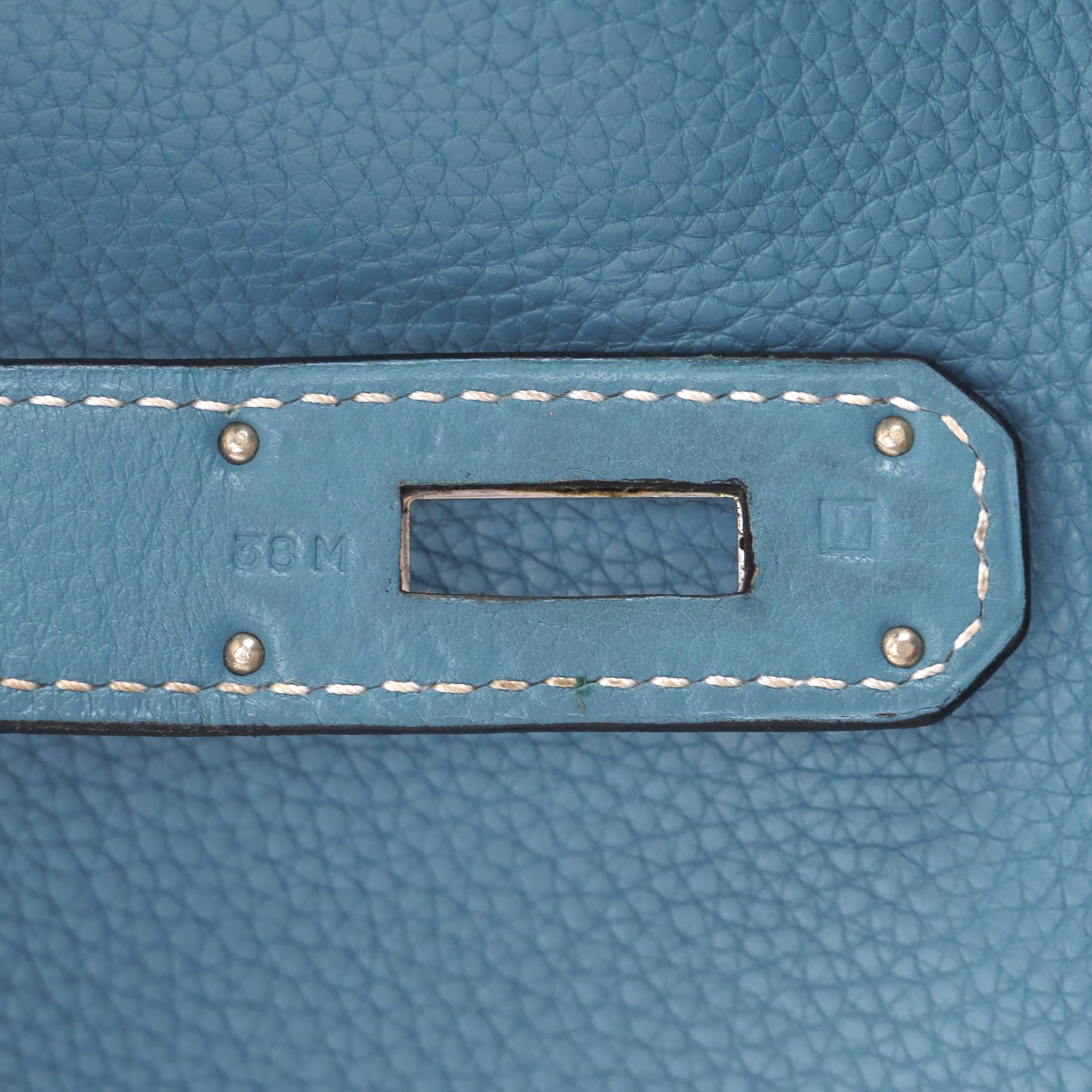 Sac Hermes Kelly Clemence en cuir Retourne 40cm en vente 4