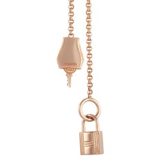 Hermès Kelly Clochette 18K Rose Gold Long Necklace