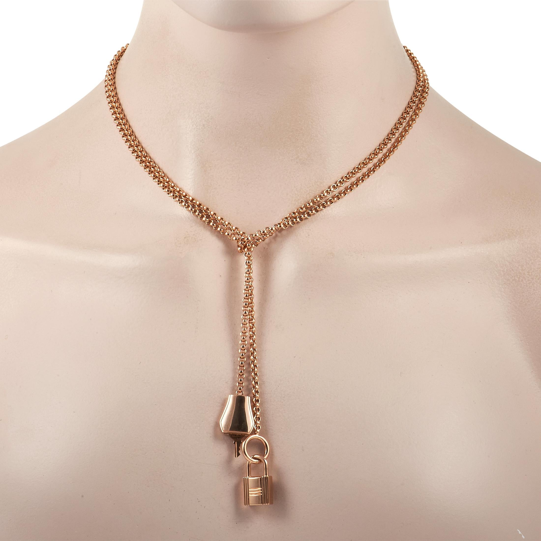 hermes kelly clochette necklace