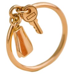 Hermès Kelly Clochette Bague en or rose 18K Taille 54