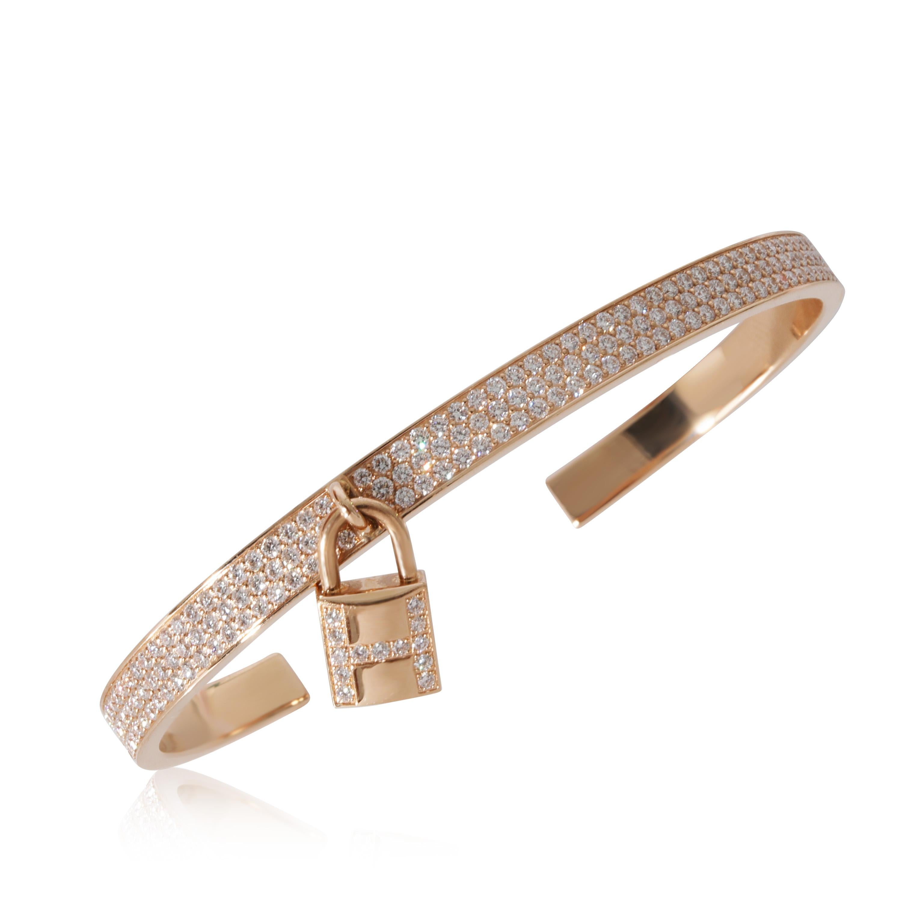 Hermès Kelly Clochette Diamantarmband aus 18 Karat Roségold, Modell 2,49 Karat 1