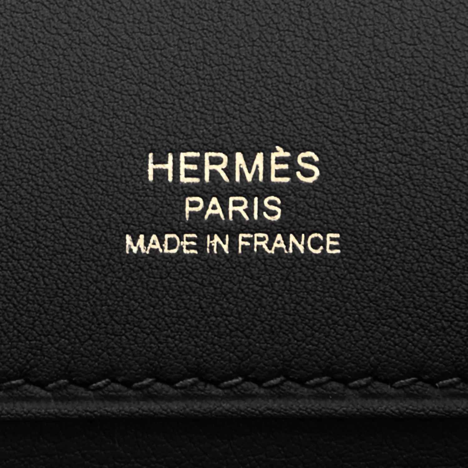 Women's or Men's Hermes Kelly Cut Black Clutch Pochette Swift Gold Hardware NEW