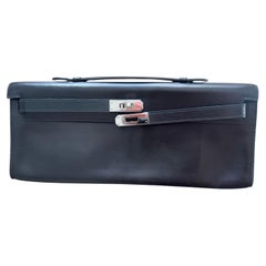 Hermès Kelly Cut clutch bag in black box calf leather