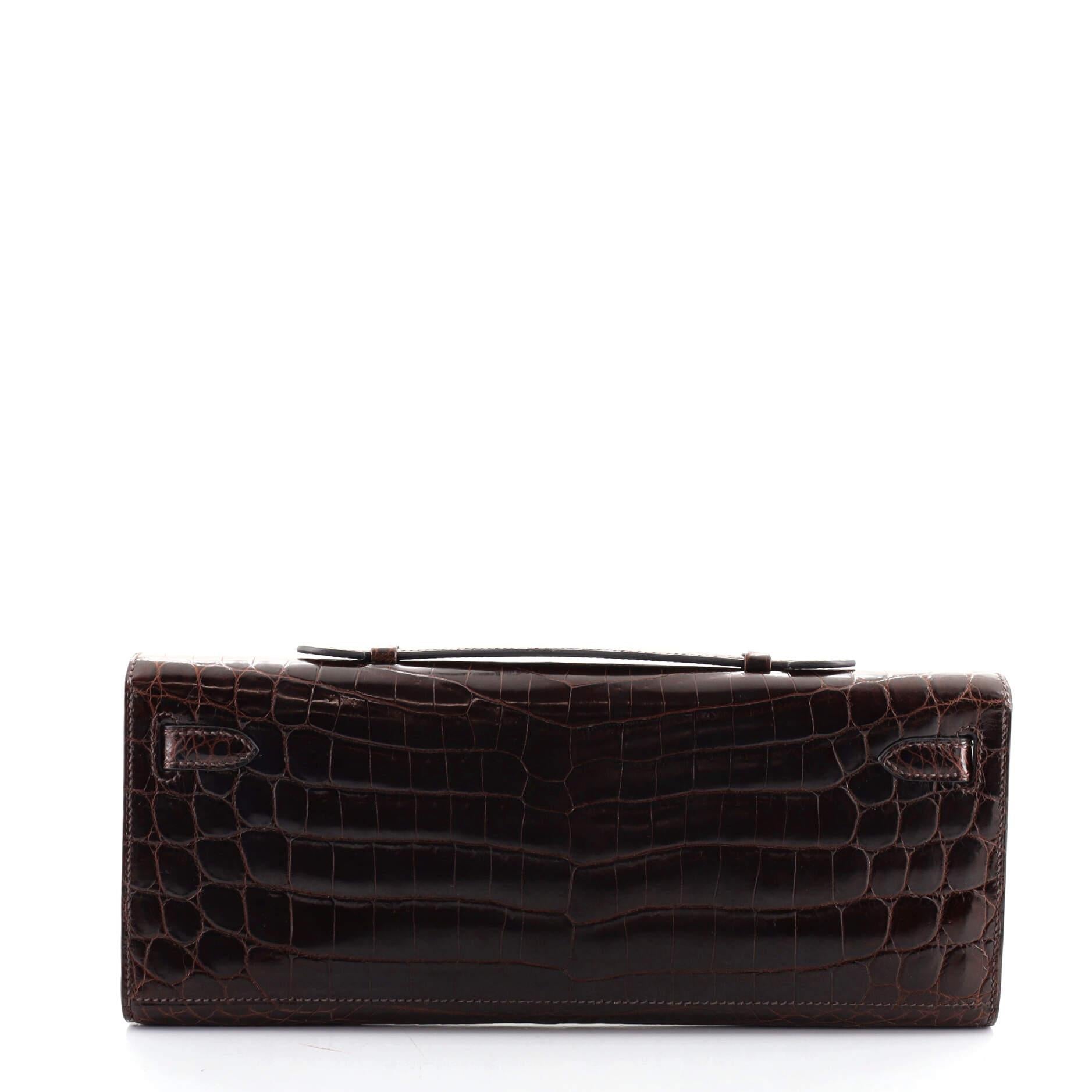 Hermes Kelly Cut Pochette Niloticus Crocodile In Good Condition In NY, NY