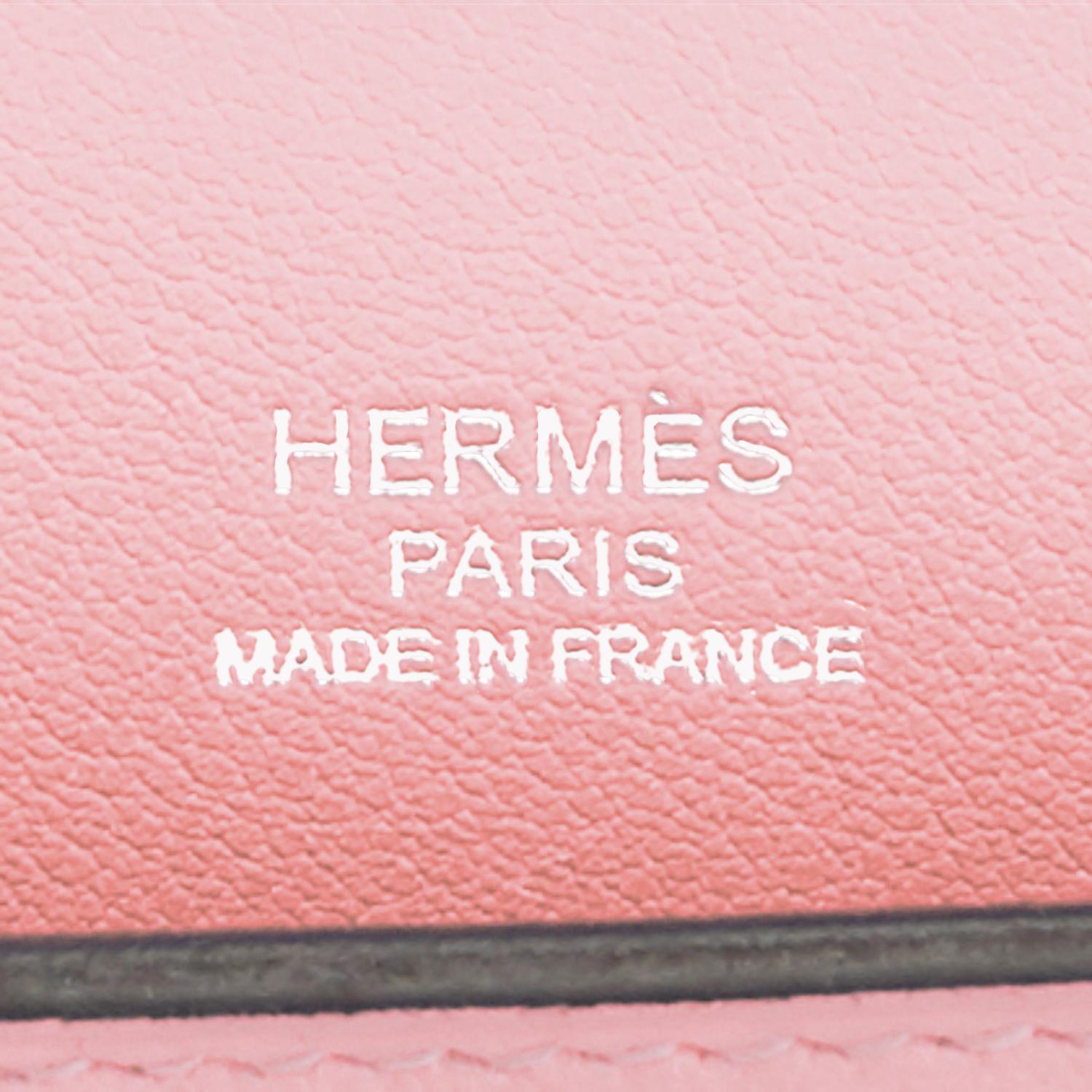 Women's or Men's Hermes Kelly Cut Rose Sakura Pale Pink Pochette Clutch Swift New RARE