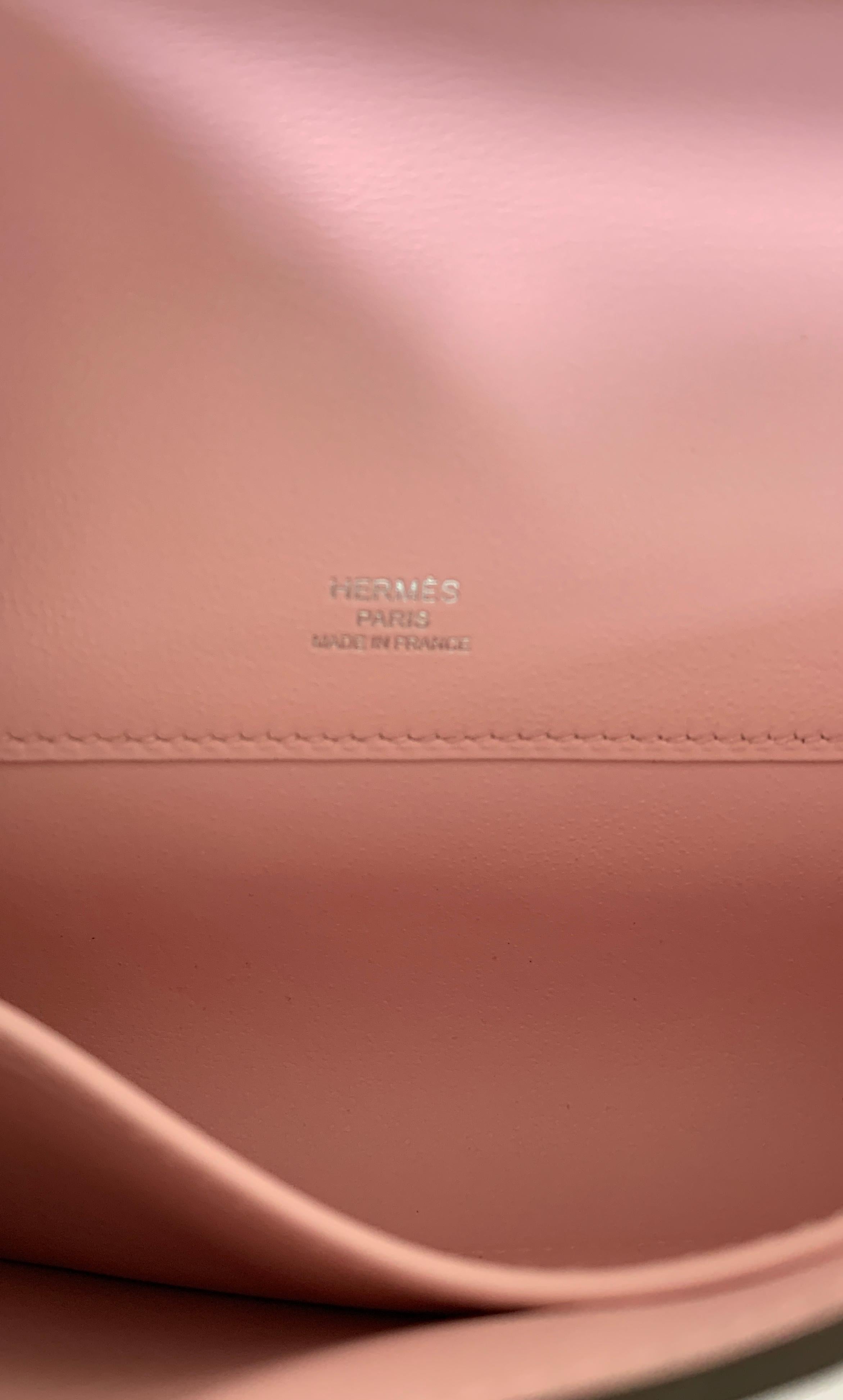 Hermes Kelly Cut Rose Sakura Pink Bag Clutch  2
