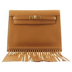 HERMÈS KELLY DANSE ANATE SESAME Evercolour Leather with Gold Hardware