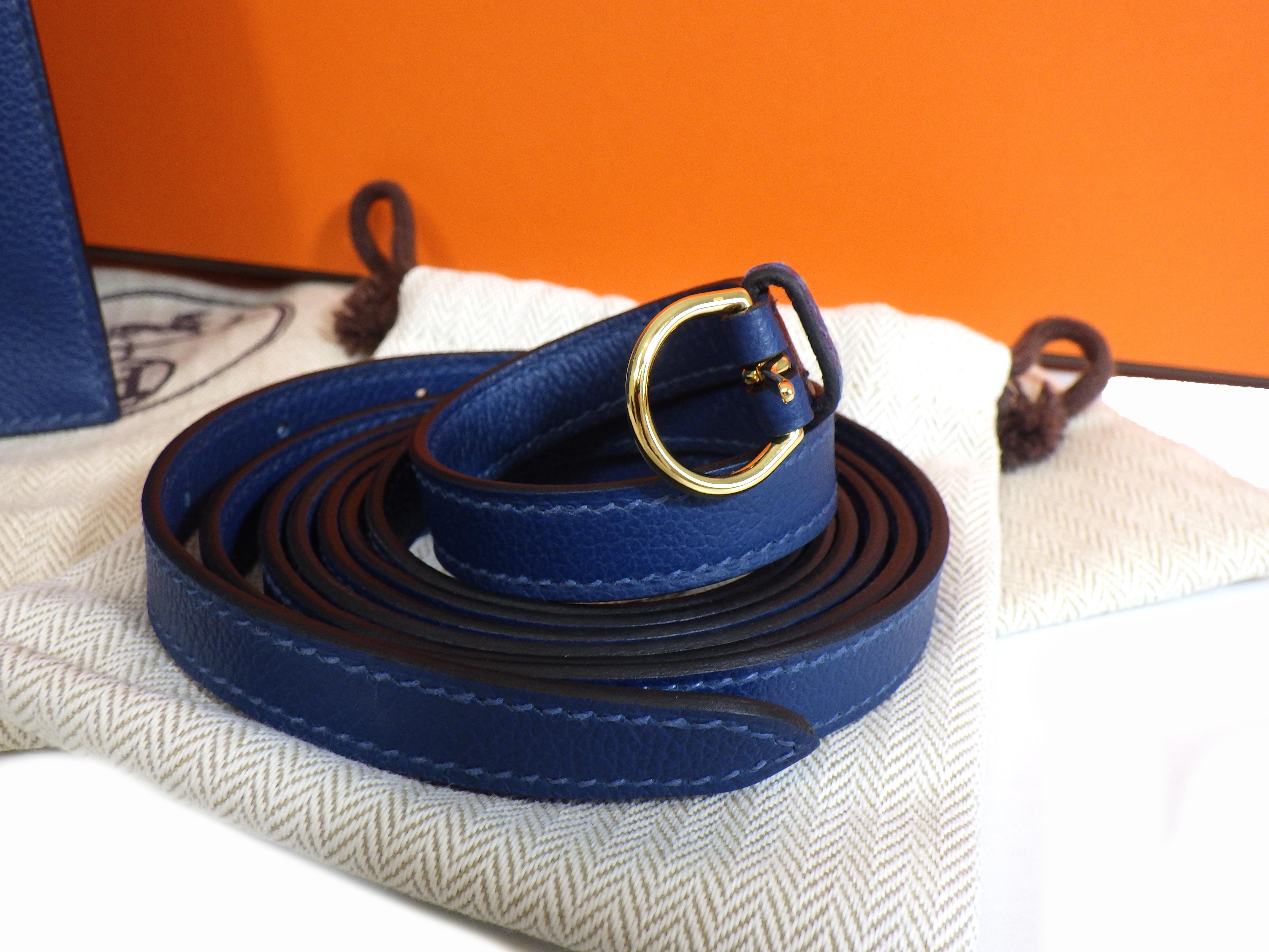 Hermes - Kelly Danse II 2019 - Deep Blue - Belt Bag - Swift Leather In Excellent Condition In Sanford, FL