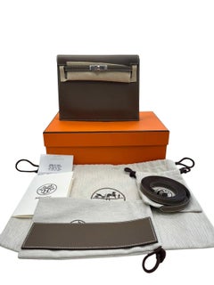 Hermès Kelly Danse Verso Vert Fonce Leder Palladium Hardware Handtasche