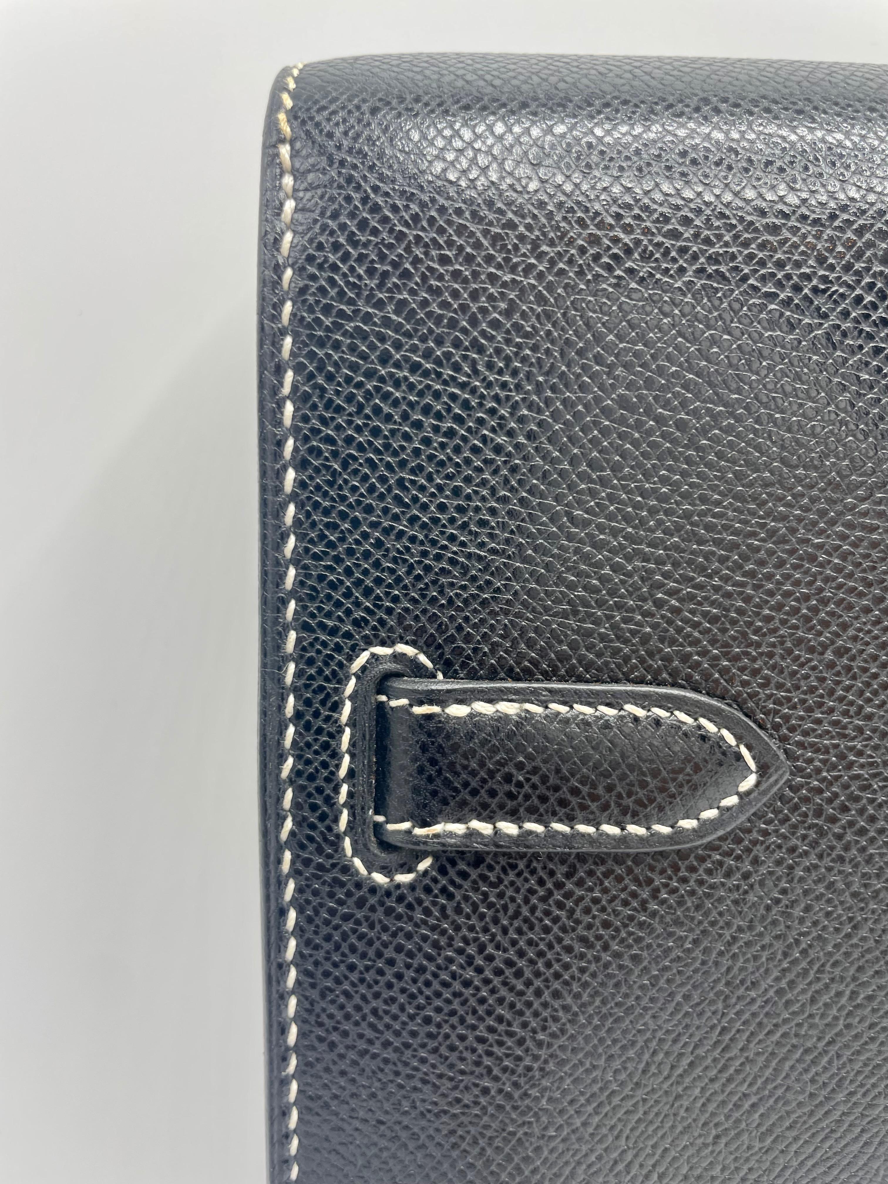 Hermès Kelly Depeche Epsom Bleu foncé 38cm en vente 9