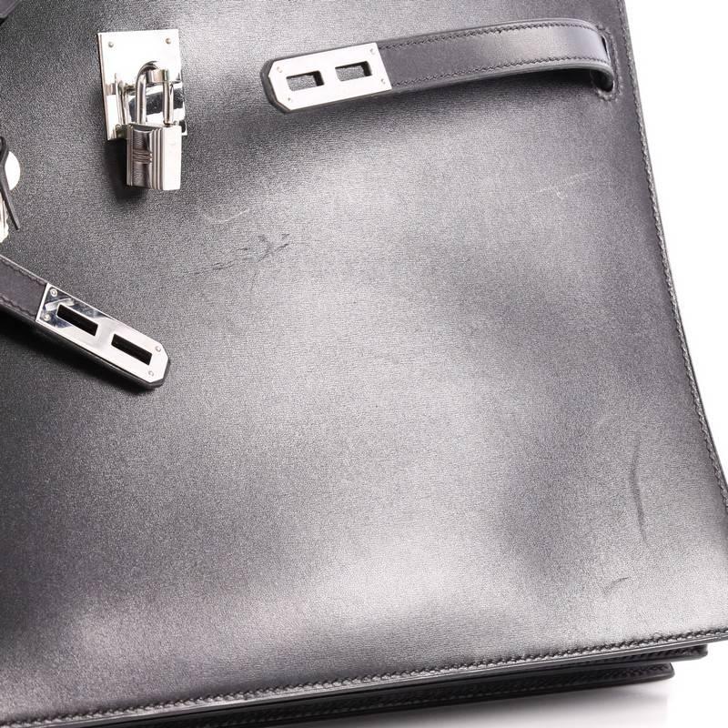 Hermes Kelly Depeche Handbag Box Calf 38 In Good Condition In NY, NY