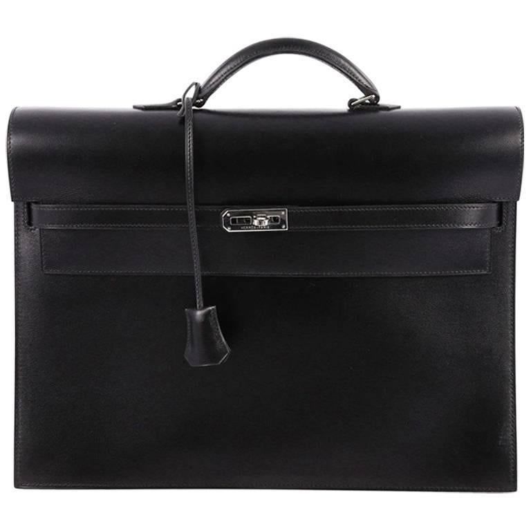 Hermes Kelly Depeche Handbag Box Calf 38