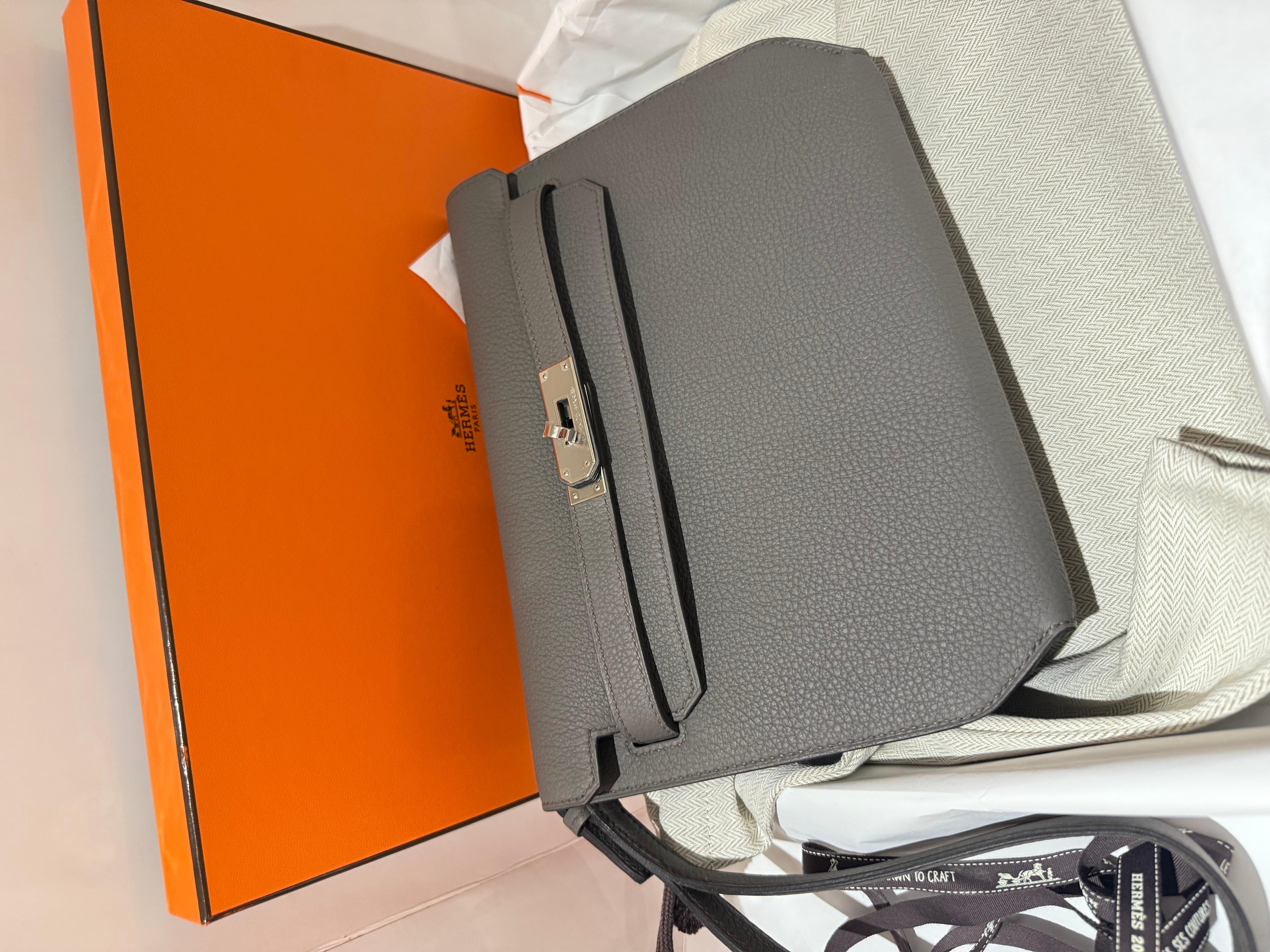 Hermes Kelly Depeches 25 Etain togo phw en Nuevo estado para la venta en London, England
