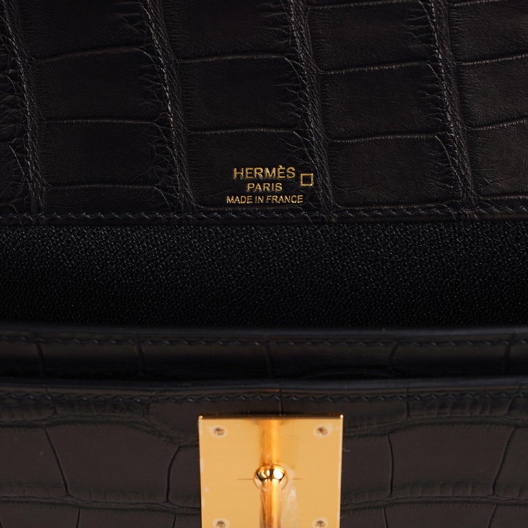 Hermès Matte Alligator Kelly Depeches 25 Pouch - Brown Clutches, Handbags -  HER555591