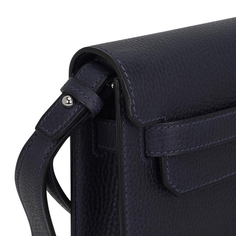 Hermes Kelly Depeches 25 Pouch Black Galop D'Hermes Gold For Sale at 1stDibs