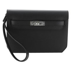 Hermes Kelly Depeches 25 Pouch Fauve Galop D'Hermes Vache Palladium  Hardware at 1stDibs