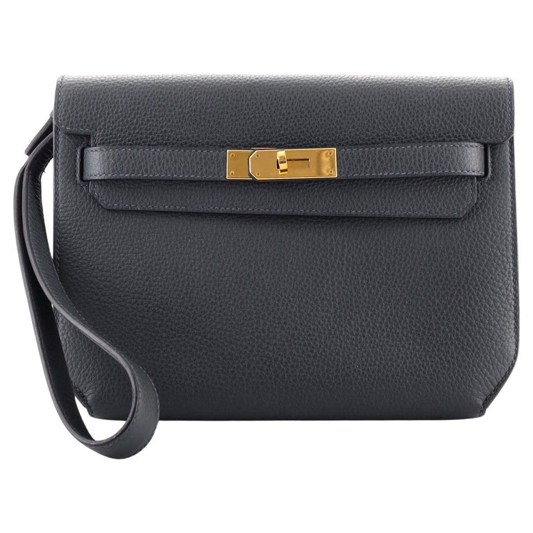 Hermes Kelly Pochette Handbag Limited Edition So Black at 1stDibs