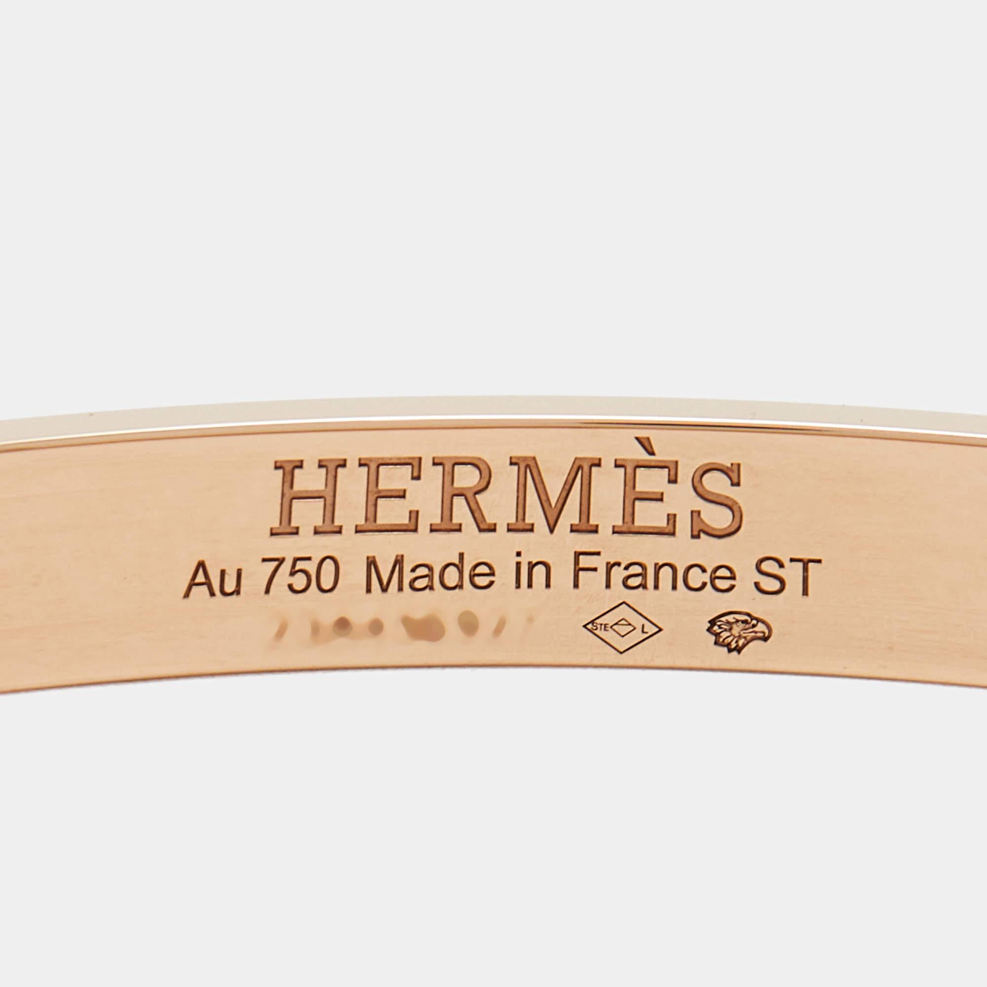 Hermès Kelly Diamond 18k Rose Gold Bracelet 1