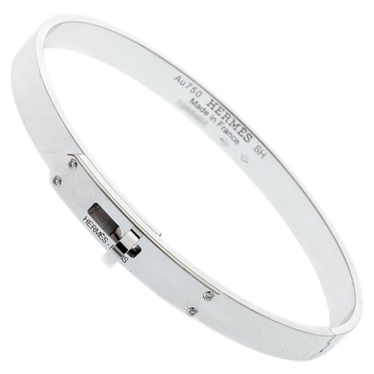 Hermes Kelly Diamond 18k White Gold SH Bracelet