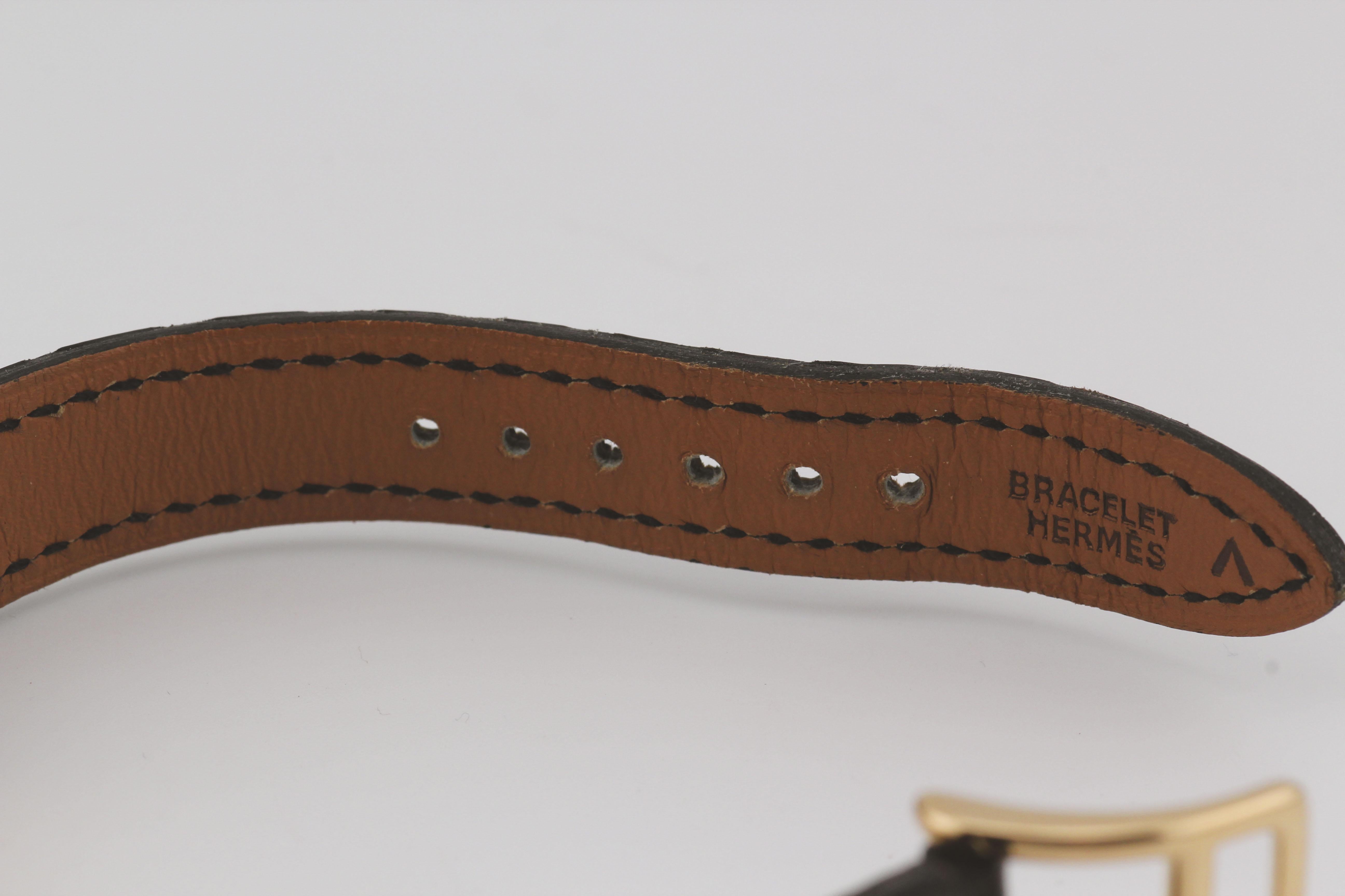 Hermes Kelly Diamond 18K Yellow Gold Wristwatch 6