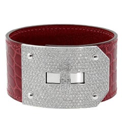 Hermes Kelly Diamond Alligator Lederarmband