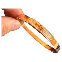 Hermes Kelly Diamond And Yellow Gold Bracelet