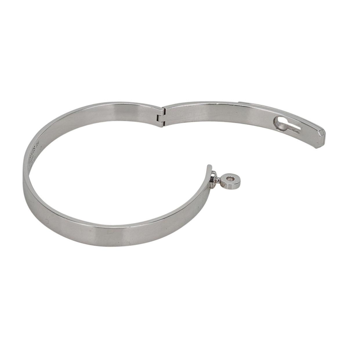 Hermes Kelly Bracelet Diamant Petit Modèle Or Blanc 18k SH Pour femmes en vente