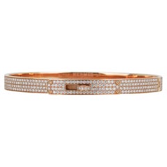 Hermes Kelly Diamond Bracelet Small Model 18k White Gold SH