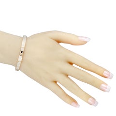 Hermès Kelly Diamond Pave Bangle Rose Gold Bracelet