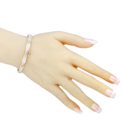 Hermès Kelly Diamond Pave Bangle Rose Gold Bracelet