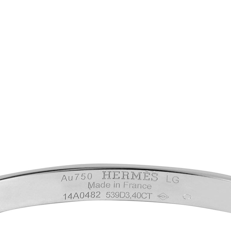 Hermès Kelly Diamond Pave White Gold Bracelet Size Large at 1stDibs kelly diamond full, hermes