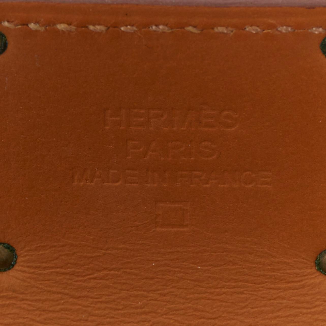 HERMES Kelly Dog brown polished gator leather GHW turnlock bracelet For Sale 1